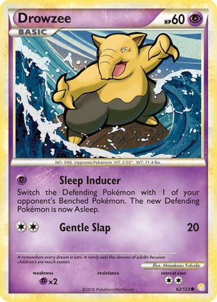 Drowzee 062/123 - HeartGold SoulSilver Reverse Holofoil - Common