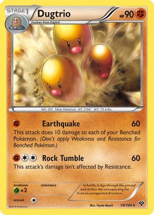 Dugtrio 059 - XY Base Set Normal - Rare