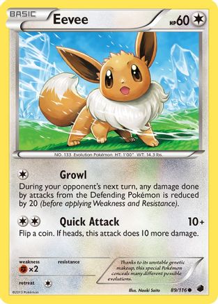 Eevee (89) 089/116 - Plasma Freeze Normal - Common
