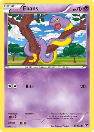 Ekans 047/146 - XY Base Set Reverse Holofoil - Common