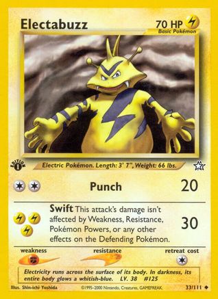 Electabuzz 033/111 - Neo Genesis 1st Edition - Uncommon
