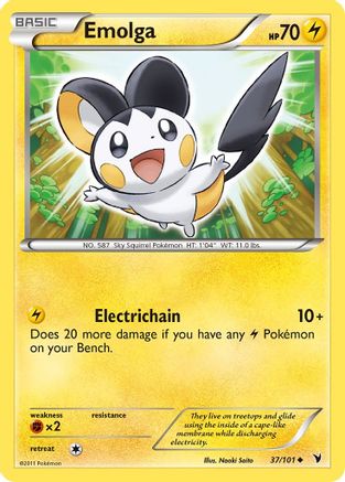 Emolga - 037/101 - Noble Victories Reverse Holofoil