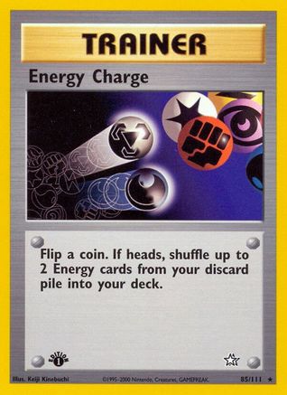 Energy Charge 085/111 - Neo Genesis 1st Edition - Rare