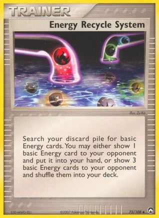Energy Recycle System - 073/108 - Power Keepers Reverse Holofoil