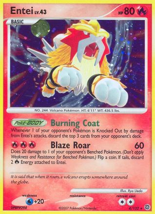 Entei (4/132) - Secret Wonders Holofoil - Holo Rare