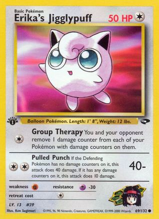 Erika's Jigglypuff 069/132 - Gym Challenge 1st Edition - Common