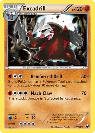 Excadrill (57) 057 - Dark Explorers Reverse Holofoil - Rare
