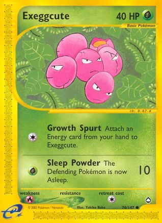 Exeggcute (76) 076/147 - Aquapolis Reverse Holofoil - Common