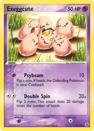 Exeggcute 033 - FireRed & LeafGreen Reverse Holofoil - Uncommon