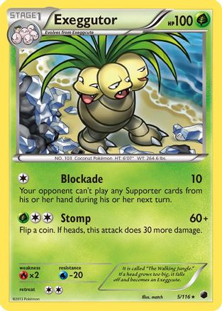 Exeggutor 005/116 - Plasma Freeze Reverse Holofoil - Rare