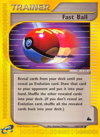 Fast Ball 124/144 - Skyridge Reverse Holofoil - Uncommon