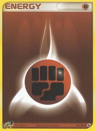 Fighting Energy 105/109 - Ruby and Sapphire Reverse Holofoil - Common