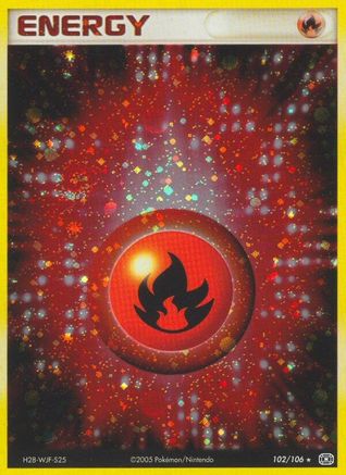 Fire Energy 102/106 - Emerald Holofoil - Holo Rare