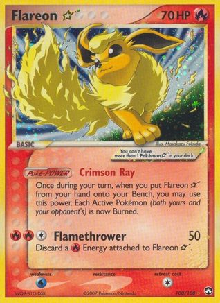 Flareon Star - 100/108 - Power Keepers Holofoil