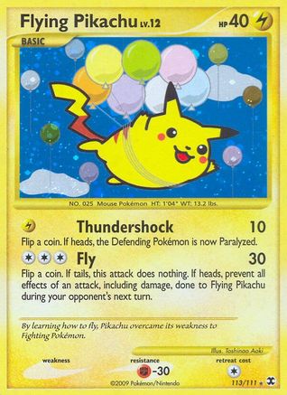 Flying Pikachu - 113/111 - Rising Rivals Holofoil
