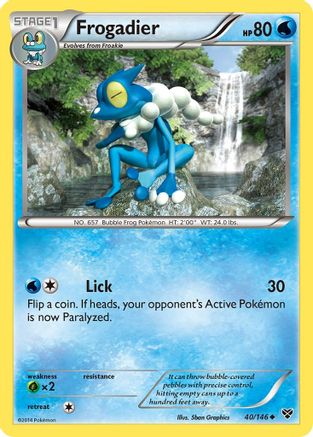 Frogadier 040 - XY Base Set Reverse Holofoil - Uncommon