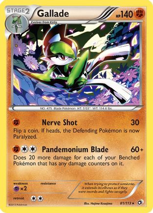 Gallade 081 - Legendary Treasures Reverse Holofoil - Rare
