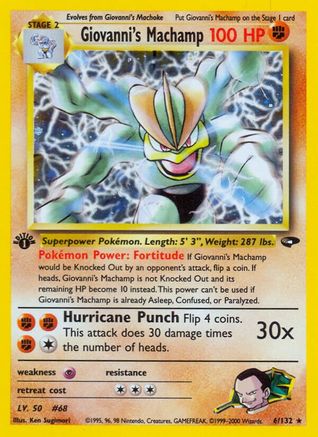 Giovanni's Machamp 006/132 - Gym Challenge 1st Edition Holofoil - Holo Rare