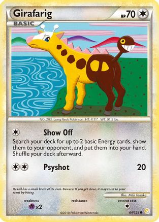 Girafarig 064 - HeartGold SoulSilver Reverse Holofoil - Common