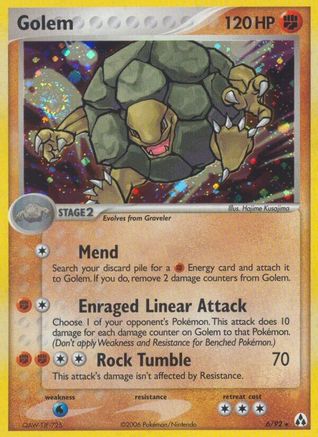 Golem 006/92 - Legend Maker Reverse Holofoil - Holo Rare