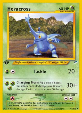 Heracross 041/105 - Neo Destiny 1st Edition - Uncommon
