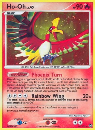 Ho-Oh (10/132) - Secret Wonders Holofoil - Holo Rare