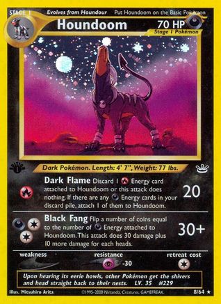 Houndoom 008/064 - Neo Revelation 1st Edition Holofoil - Holo Rare