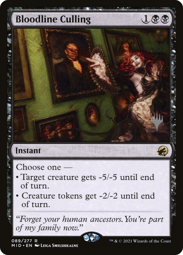 Bloodline Culling (PPMID-89P) - Innistrad: Midnight Hunt Promos Foil (Promo Pack)
