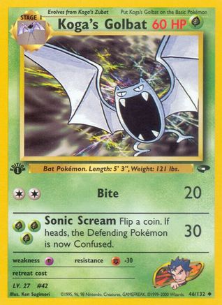 Koga's Golbat 046/132 - Gym Challenge 1st Edition - Uncommon