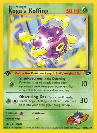 Koga's Koffing 048/132 - Gym Challenge 1st Edition - Uncommon