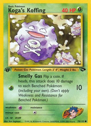 Koga's Koffing 079/132 - Gym Challenge 1st Edition - Common