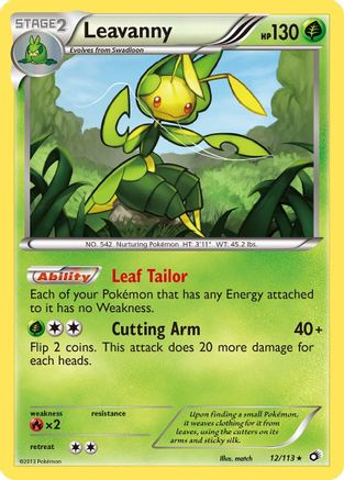 Leavanny 012/113 - Legendary Treasures Holofoil - Holo Rare