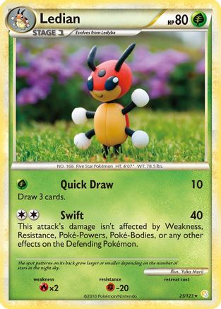 Ledian 025 - HeartGold SoulSilver Normal - Rare