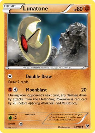 Lunatone 063 - XY Base Set Normal - Uncommon