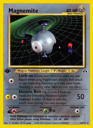 Magnemite 026/075 - Neo Discovery 1st Edition - Rare
