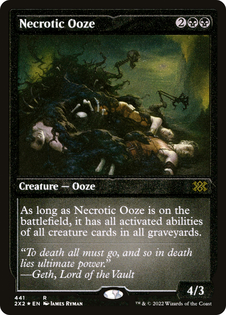 Necrotic Ooze (Foil Etched) (2X2-441) - Double Masters 2022 Etched Foil