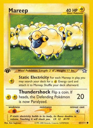 Mareep 065/111 - Neo Genesis 1st Edition - Common