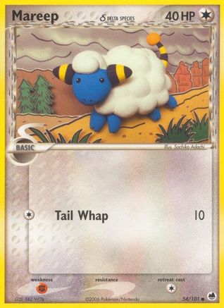 Mareep (Delta Species) 054/101 - Dragon Frontiers Normal - Common