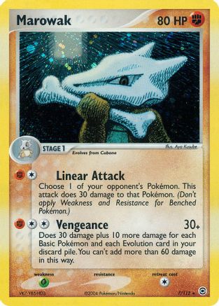 Marowak - 007/112 - FireRed & LeafGreen Normal - Holo Rare