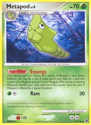 Metapod - 047/106 - Great Encounters Reverse Holofoil