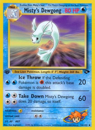 Misty's Dewgong 054/132 - Gym Challenge 1st Edition - Uncommon
