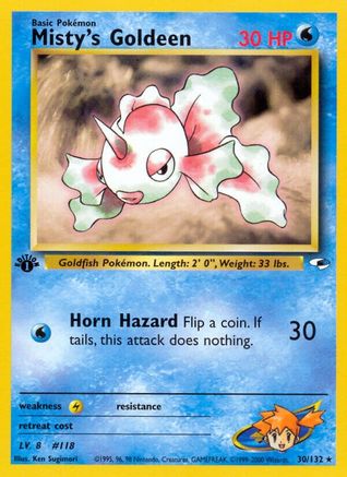 Misty's Goldeen 030/132 - Gym Heroes 1st Edition - Rare