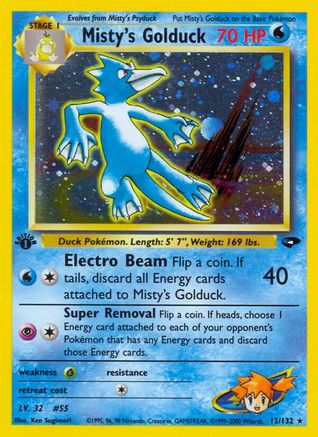 Misty's Golduck 012/132 - Gym Challenge 1st Edition Holofoil - Holo Rare