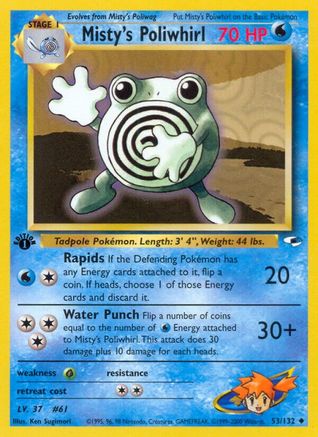 Misty's Poliwhirl 053/132 - Gym Heroes 1st Edition - Uncommon