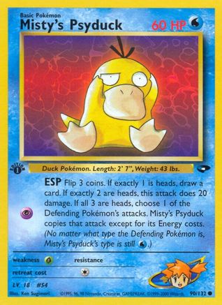 Misty's Psyduck 090/132 - Gym Challenge 1st Edition - Common
