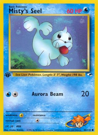 Misty's Seel 088/132 - Gym Heroes 1st Edition - Common