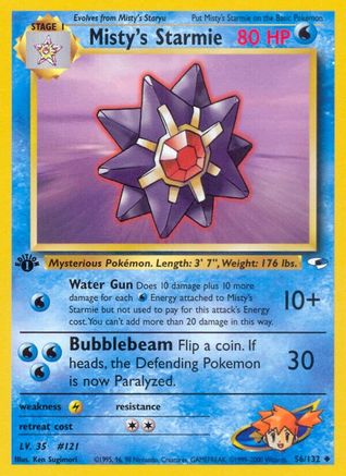 Misty's Starmie 056/132 - Gym Heroes 1st Edition - Uncommon
