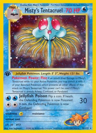Misty's Tentacruel 010/132 - Gym Heroes 1st Edition Holofoil - Holo Rare