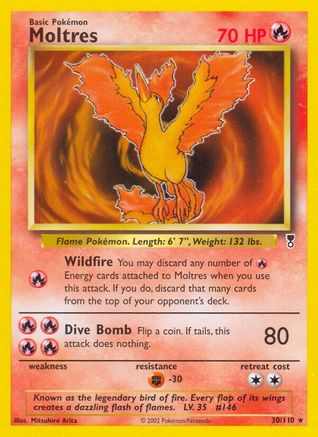 Moltres 030/110 - Legendary Collection Reverse Holofoil - Rare