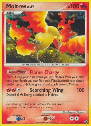Moltres (10/100) - Majestic Dawn Holofoil - Holo Rare